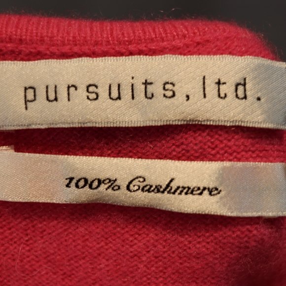 Pursuits LTD Pink 100% Cashmere Sweater Super Soft Medium Classic Fit - Picture 9 of 11